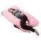 Hastings Home Full Body Pillow Cover, U-Shaped Soft Cotton, Removeable with Zipper, Pregnancy/Body Pillows (Pink) 110759ELI - alternate 3